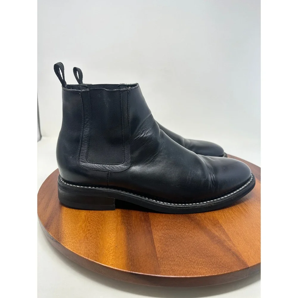 Thursday Boot Co Leather Chelsea Boots Mens Size 11.5 Black Pull on Preppy